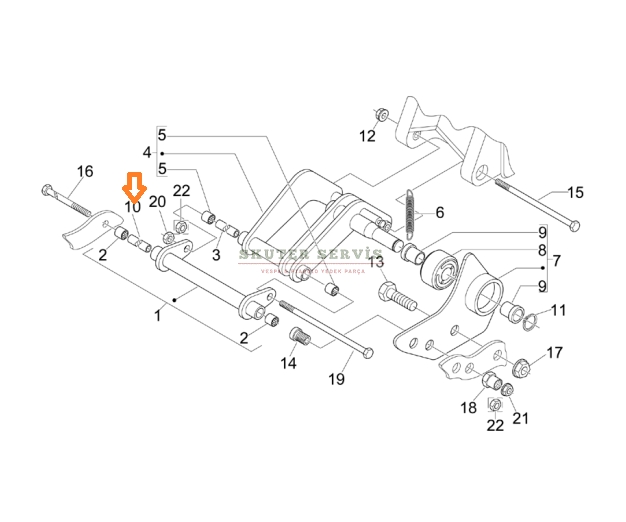 MOTOR TAŞIMA MİLİ UZUN-228mm