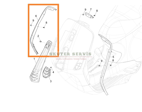 ÖN PANEL ÇITA SAĞ ÜST MAT KROM