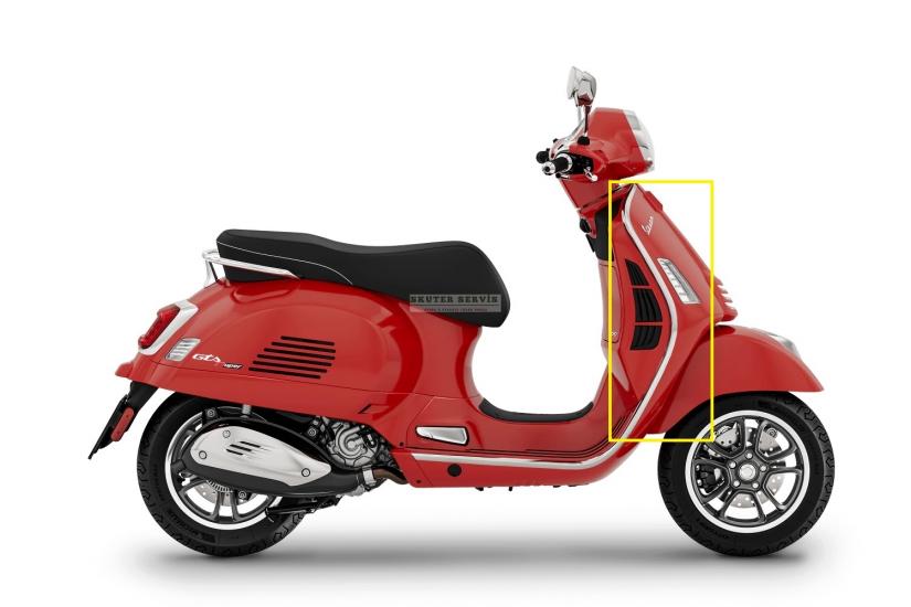 1B009645000K1 ÖN PANEL ÇITA SAĞ ÜST KROM VESPA GTS HPE 2023