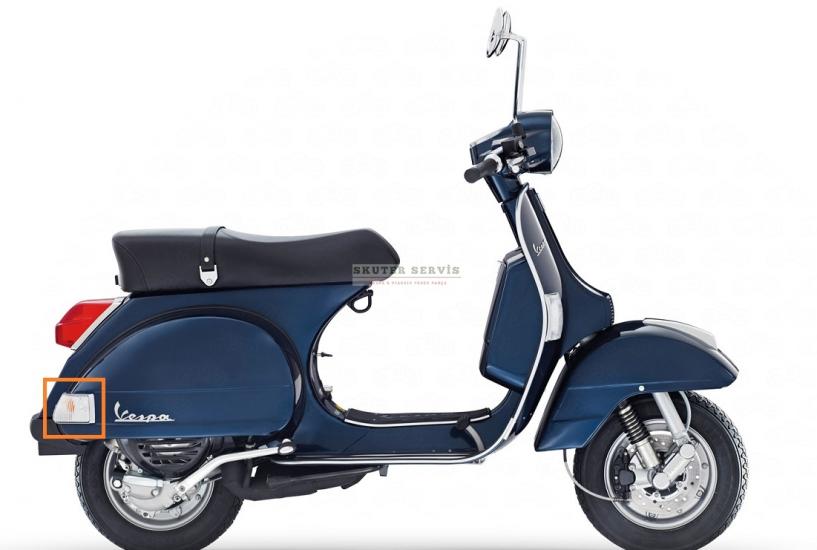 1968990001 VESPA PX ŞEFFAF SİNYAL CAMI ARKA SAĞ