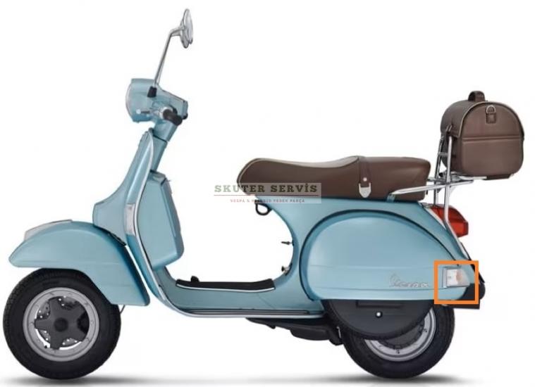 1968980001 VESPA PX ŞEFFAF SİNYAL CAMI ARKA SOL 