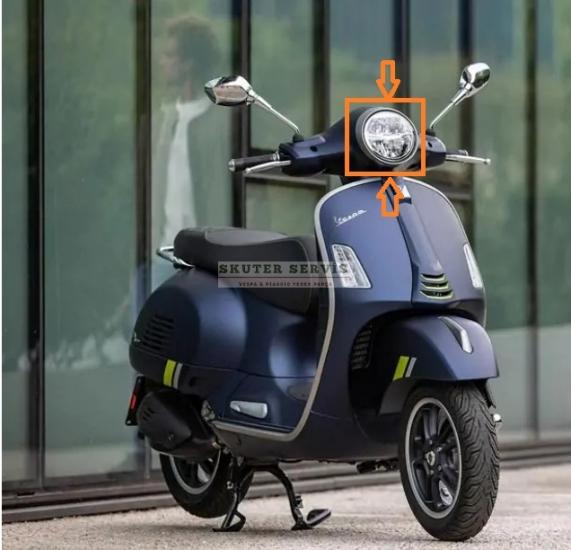 FAR ÇERÇEVESİ MAT KROM VESPA GTS 125 & GTS 300 HPE 2023 