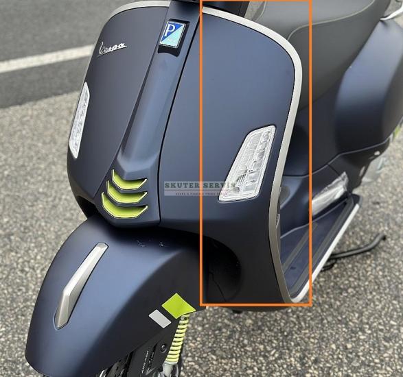 1B009644000G24 ÖN PANEL ÇITA SOL ÜST MAT KROM VESPA GTS 125  GTS 300 HPE 2023