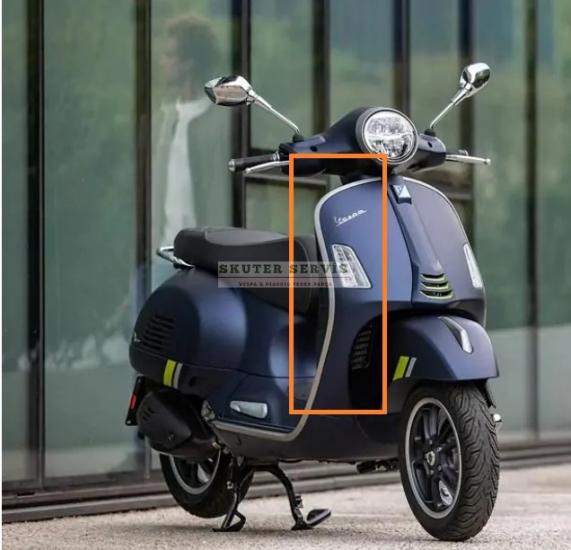 1B009645000G24 ÖN PANEL ÇITA SAĞ ÜST MAT KROM VESPA GTS 125  GTS 300 HPE 2023
