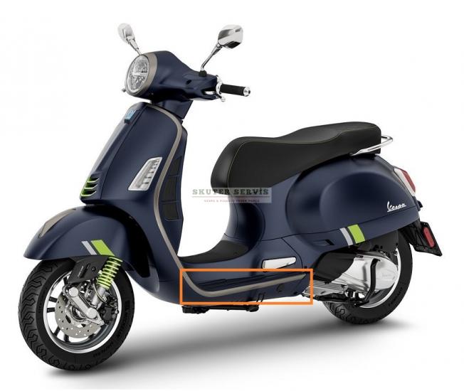 1B009646000G24 ÖN PANEL ÇITA SOL ALT MAT KROM VESPA GTS 125  GTS 300 HPE 2023