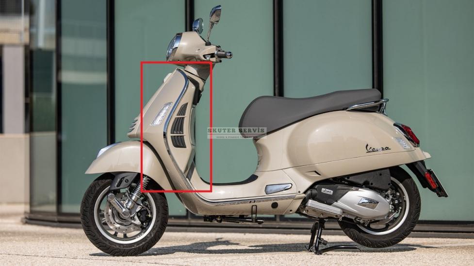 1B009644000K1   ÖN PANEL ÇITA SOL ÜST KROM VESPA GTS HPE 2023